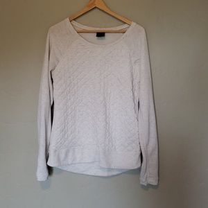 Women's quilted front sweater